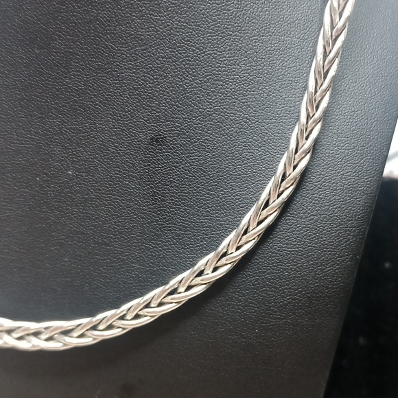 Silver tone braided color torque necklace for slider - Picture 3 of 4